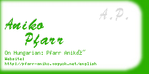 aniko pfarr business card